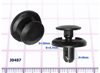 Клипсы D=6.7mm Subaru - J0487