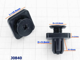 Пистон нажимной D=9.8mm - J0840
