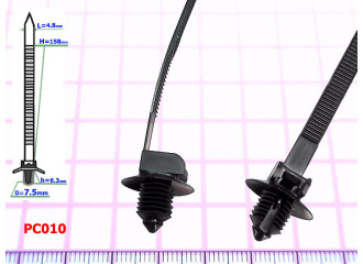 Хомут пластиковый универсальный D=(6.5-7)mm - PC010