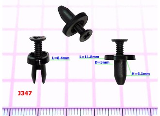 Пистон резьбовой D=5mm - J347