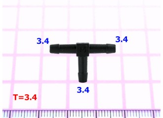 Тройник 3.4mm - T=3.4