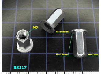 Заклепка-гайка шестигранная M5 - BS117