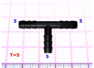 Тройник 5mm - T=5