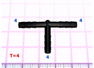 Тройник 4mm - T=4