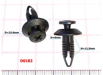 Клипсы D=6.0 mm Mazda - D0182
