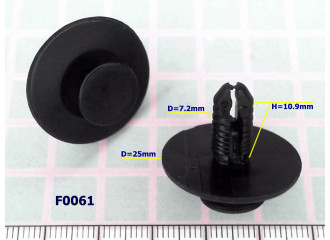 Клипсы D=7.2mm  - F0061