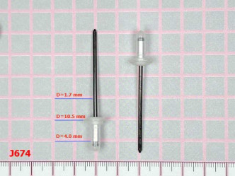 Заклепка металлическая D=4.0 mm - N026