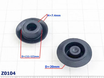 Заглушка резиновая D=(11-12)mm Nissan - Z0104